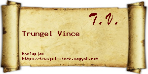 Trungel Vince névjegykártya